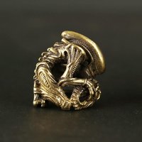 Brass Figures Knife Bead Handmade Woven Lanyard DIY Keychain Pendant Jewelry Accessories EDC Outdoor Tool Paracord Hanging