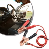 2Pcs Auto Inverter Wire With Alligator Clips Car Battery Ground Cable 50AMP Battery Cable Plastic And Copper Charging Systems