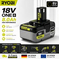 Akumulator zamienny Ryobi ONE+ 18V 8.0Ah Li-ion, szybka dostawa w UE, kompatybilny z P102 P103 P104 P105 P107 P108 P190