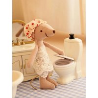 Miniature Simulation Furniture 1:12 Scale Iron Toilet Suitable for Dollhouse Home Decor