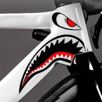 4PCS/SET Shark PVC Stickers Durable Scratch Resistant Decals For Road Bike Frame Fork Personalized Bike Decor Accessories
