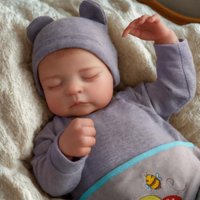20-Inch Lifelike Reborn Baby Boy Doll – Realistic Sleeping Newborn with Soft Vinyl Body, Perfect Christmas Gift for Kids A