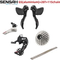 SENSAH EMPIRE 6 Kits 2x11 Speed 22s Road Groupset R/L Shifter+FD+RD Derailleurs + Cassette/Chains Aluminium