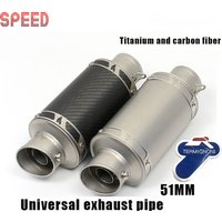51MM Carbon Exhaust Muffler Motorcycle Escape DB Killer for TERMIGNONI Duke 125 390 Cafe Racer cb650f xj6 mt09 trk502 cbr600