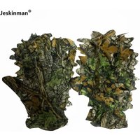 3D Maple Leaves Bionic Camouflage Hunting Fishing Gloves CS Games Combat Cosplay Skin Thin Jungle Photography Breathable Gloves