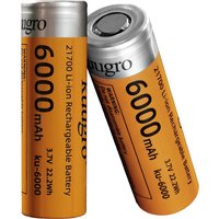 Kuugro ku-6000 21700 6000mAh 3.7V Rechargeable Lithium Battery 18A Discharge High Power Batteries For High-Power Appliances