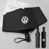 Car Model LOGO Umbrella Auto Anti-UV Accessories For VW Golf Tiguan Jetta Transporter Passat T5 Polo Touran Scirocco Arteon