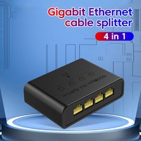 4 in 1 Network Switch 10/100/1000Mbps Ethernet RJ45 Port Wire Network Signal Transmission Switch For Computer Router Internet TV