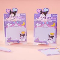 50Pcs Genuine Hello Kitty Kuromi Sticky Notes Sanrio Melody Cinnamoroll Cartoon Student Stationery Memo School Prizes Girls Gift
