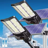 1/2 szt. Jasne solarne lampy uliczne, zewnętrzne oświetlenie bezpieczeństwa 8000Lm 26000mAh, solarne lampy z czujnikiem ruchu, wodoodporne do ogrodu, na podwórko, na ścieżkę, zasilane LED, do użytku