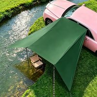 Bat Shaped Car Side Sunshade Tent, Silver Plated Waterproof Cloth, UV Resistant, Outdoor Camping, SUV Box Type Car Back Cover