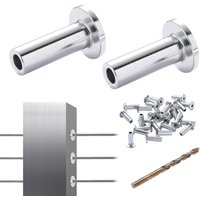 SucceBuy 121/81/101 Pack T316 Edelstahl-Schutzhülsen für 1/8" oder 3/16" Drahtseil-Kabelschiene