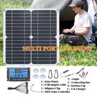 Off-Grid 300W Solar Panel Kit – Dual 12V USB Ports, 100A Controller, Ideal for Charging RV, Marine, Car, or Camping Batteries