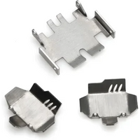 3pcs Stainless Steel Chassis Armor Axle Protector Skid Plate Set for TRX4M TRX4-M 1/18 RC Crawler Car Upgrade Parts