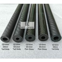 Free shiping OD10 12 14 16 18 20mm with 500mm length High Quality Twill Matte surface 3K Carbon Fiber Fabric Wound Tube