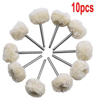 10Pcs/Pack Dental Polishing Wheel Wool Polishing Brushes Polishers For Rotary Tools Jewelry Buffing Wool Wheel Polishing Head