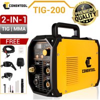 Conentool 2in1 TIG/WIG MMA/ARC Welding Machine Electric 200A TIG Aluminum Welder Pulse HF 220V Home Repairing Tool Set Portable