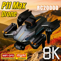 New P11 Max GPS Drone 8K HD 5G Professional Aerial Photography Dual Camera Obstacle Avoidanc Brushless Quadrotor 20000M 2026 image 4