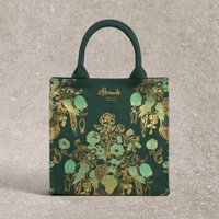 Luxury Brands Designers Cotton Handbag Eco-Friendly Green Tote Bag for Ladies Eco Women's Tote Bag