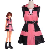 Game Kairi Cosplay Costume For Women Fancy Pink Dress Uniform Suit Halloween Carnival Party Comic Con Gown