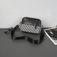 Luxury Design Crossbody Bag Men Shoulder Bag Canvas Patchwork PU Leather Men's Shoulder Messenger Bag Handbags Rectangle Purse