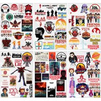For Stranger Series A5 Size Cartoon Eleven Mike Creative DIY Waterproof Stickers UV Transfer Transparent Crystal DTF Stickers