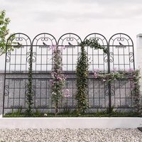 Cross-border outdoor flower stand wrought iron vine climbing frame Floor-to-ceiling planting frame Garden courtyard fence