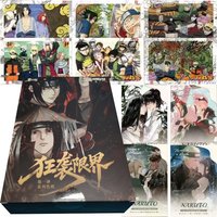 Naruto Color Paper Collection Cards for Children Anime Creative Ink Style Series Visually Exquisite Character Cards Xmas Gifts