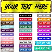 Custom Personalized Text Metal Sign - Vintage Wall Decor with Colorful Backgrounds, Ideal for Home, Farmhouse, Garage, or Club