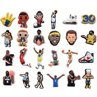 Lot of Basketball Shoe Charms for Clogs Bubble Slides Sandals PVC Shoe Decorations Accessories