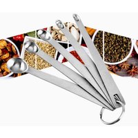 5pcs/Set Mini Measuring Spoon Baking Tools Stainless Steel Kitchen Seasoning Spoon Multiple Size Spoon Tea Seasoning Coffee Tool