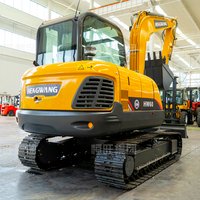 6 Ton Hydraulic Crawler Excavator Diesel Engine Compact Mini Digger with Cabin CE Certified Construction Machinery for Farm