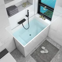 Premium Japanese-style small apartment deepened bathtub acrylic freestanding seamless integrated adult bathtub Internet