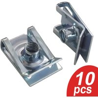 10pcs U-Type Threaded Retaining Clips – M4 M5 M6 M8 Assorted Sizes, Uses for Car Motorcycle ATV Scooter Panel Mounting