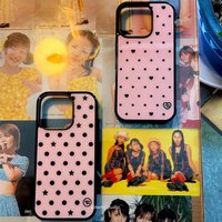 Korean Polka Dots Star & Love Heart Phone Case For iPhone 17 Air 16 Pro Max 15 14 Plus 13 12 11 Shockproof Silicone Back Cover