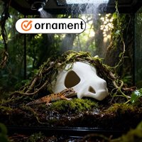 3D Printed Fish Tank Skull Ornament Fish Tank Skull Reptile Hiding Place Aquarium Habitat Home Decor Fish Tank Landscaping Decor