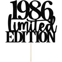 Limited EDITION 1986 cake topper 40th birthday happy birthday cake topper men and women cheer 40 years old handmade