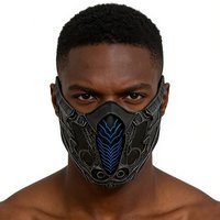 Mortal Kombat Half Face Mask Cosplay Sub-Zero Scorpion Latex Masks Halloween Carnival Dress Up Masquerade Party Costume Props