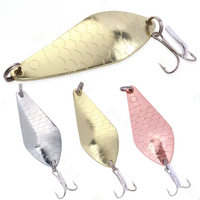 1pc Fish-scale Patterned Spoon-Shaped Spinner Lure 20g Lure Bare Spinner Freshwater and Saltwater Fishing Rod Lures Accessories