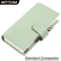 Moterm Companion Travel Journal Standard Size Notebook Genuine Cowhide Organizer with Back Pocket and Clasp