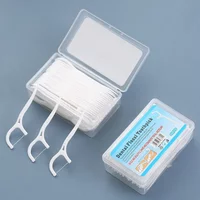 100pcs/50pcs Dental Floss Picks Toothpicks Teeth Stick Tooth Cleaning Interdental Brush Pick Oral Hygiene Care