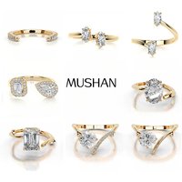 MuShan Brand Jewelry 925 Sterling Silver Ring VVS Moissanite Present Ring Ladies 18K Real Gold Plated MST Patent Jewellery