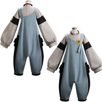 HOLOUN Gachiakuta Anime Dear Santa Cosplay Costume Overalls Jumpsuit Badge Choker Convention Halloween Christmas