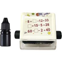 2-in-1 Math Rolling Stamp Addition Subtraction Multiplication Division Arithmetic Practice Stamp Mathematical Operation