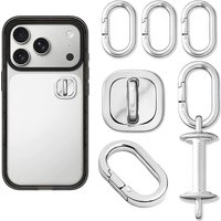 Silver Hook Sticker Key Ring Mobile Phone Accessories