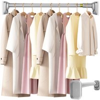 Extendable Shower Curtain Rod Adjustable 0.7-1.2m Telescopic Curtain Rod Non Slip Punch-Free Clothes Rail for Wardrobe Curtain