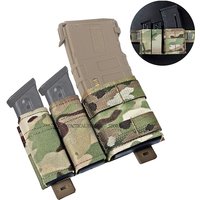 9mm & 5.56 1+2 Magazine Pouch KYWI Wedge Insert Shorty Clip Holster MOLLE M4 G17 AR15 Airsoft Vest Tactical Triple MAG Carrier