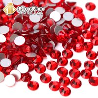 Light Siam SS4-SS50 Rhinestone for Nail Art Flatback Non Hotfix Glue On Rhinestones For Needlework Boutique Top Grade Strass