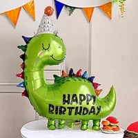 1/5/10Pcs Cute Cartoon Dinosaur Foil Balloons for Kids Birthday Party Baby Shower Jungle Dino Themed Party Photo Background Dec