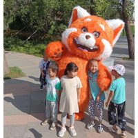 Inflatable Raccoon Mascot Costume Animal Plush Doll Outfit for Halloween Funny Party Role Play Street Walking Performance